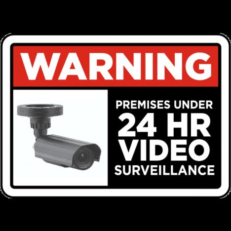 Under 24Hr Video Surveillance Sign