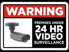 Under 24Hr Video Surveillance Sign